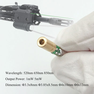 650nm 5mW 4x10mm Super Small Red Dot Laser with External Driver and Spring for Gun Aiming Laser Module