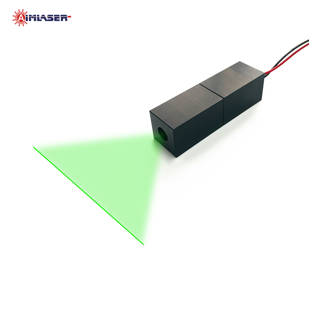 520nm 50mW Powell Lens High Uniformly Green Line Laser Module untuk ...