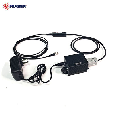 Modul Diod Laser Serat Pigtailed Multimode 375nm 100mW dengan Inti Serat 105µm, Modulasi TTL, dan Tombol Daya yang Dapat Disesuaikan
